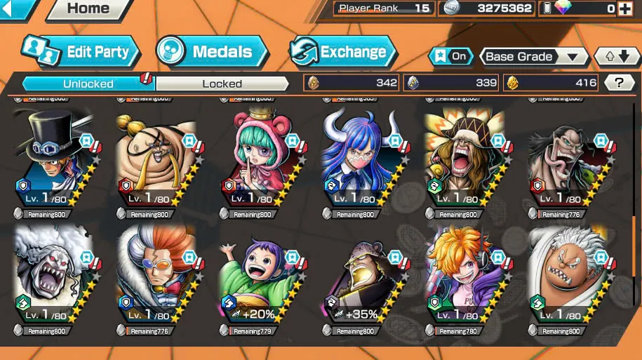 BR404-IOS+Android-3 Ex Meta Max(Sabo+Kuzan+Zoro)+414 Frag+Good Medal+Koby Max+New Nami Max+Garp Max+Jabra+Egghead Zoro+Kaku+Oden+Pacifista+Dorry+Sanji+Lilith