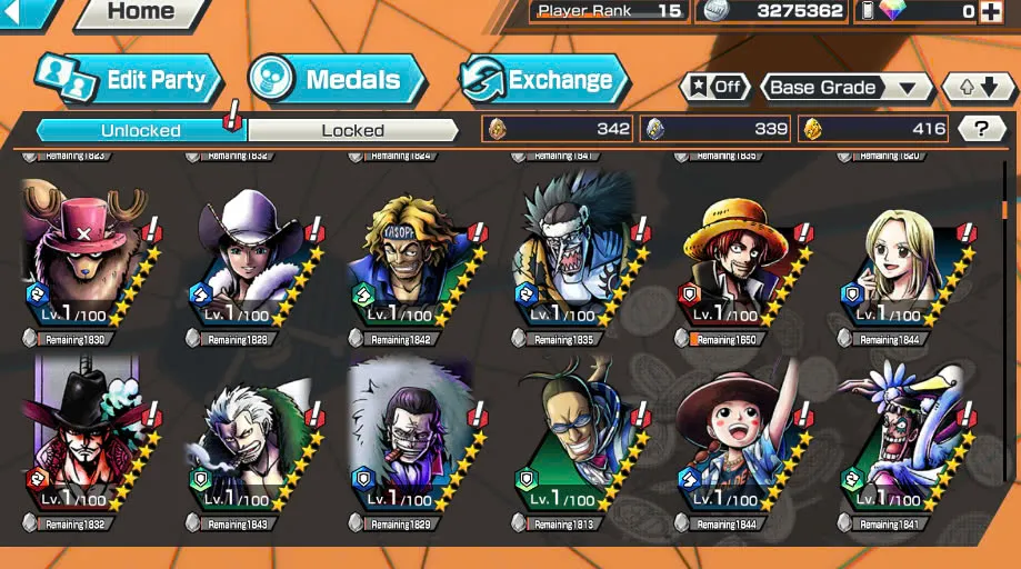 BR404-IOS+Android-3 Ex Meta Max(Sabo+Kuzan+Zoro)+414 Frag+Good Medal+Koby Max+New Nami Max+Garp Max+Jabra+Egghead Zoro+Kaku+Oden+Pacifista+Dorry+Sanji+Lilith