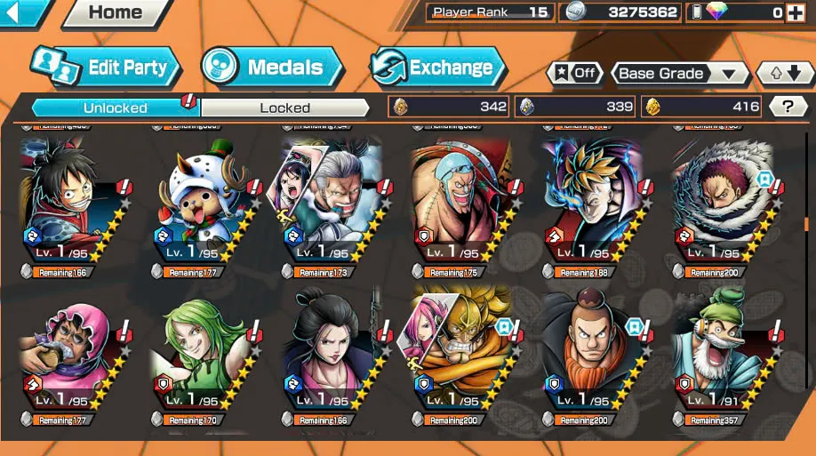 BR404-IOS+Android-3 Ex Meta Max(Sabo+Kuzan+Zoro)+414 Frag+Good Medal+Koby Max+New Nami Max+Garp Max+Jabra+Egghead Zoro+Kaku+Oden+Pacifista+Dorry+Sanji+Lilith