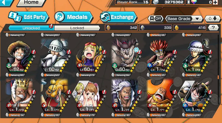 BR404-IOS+Android-3 Ex Meta Max(Sabo+Kuzan+Zoro)+414 Frag+Good Medal+Koby Max+New Nami Max+Garp Max+Jabra+Egghead Zoro+Kaku+Oden+Pacifista+Dorry+Sanji+Lilith