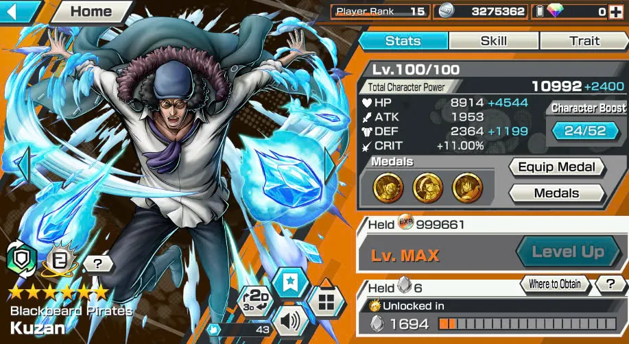 BR404-IOS+Android-3 Ex Meta Max(Sabo+Kuzan+Zoro)+414 Frag+Good Medal+Koby Max+New Nami Max+Garp Max+Jabra+Egghead Zoro+Kaku+Oden+Pacifista+Dorry+Sanji+Lilith