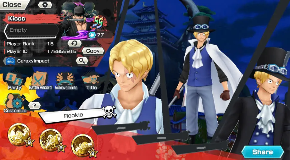 BR404-IOS+Android-3 Ex Meta Max(Sabo+Kuzan+Zoro)+414 Frag+Good Medal+Koby Max+New Nami Max+Garp Max+Jabra+Egghead Zoro+Kaku+Oden+Pacifista+Dorry+Sanji+Lilith