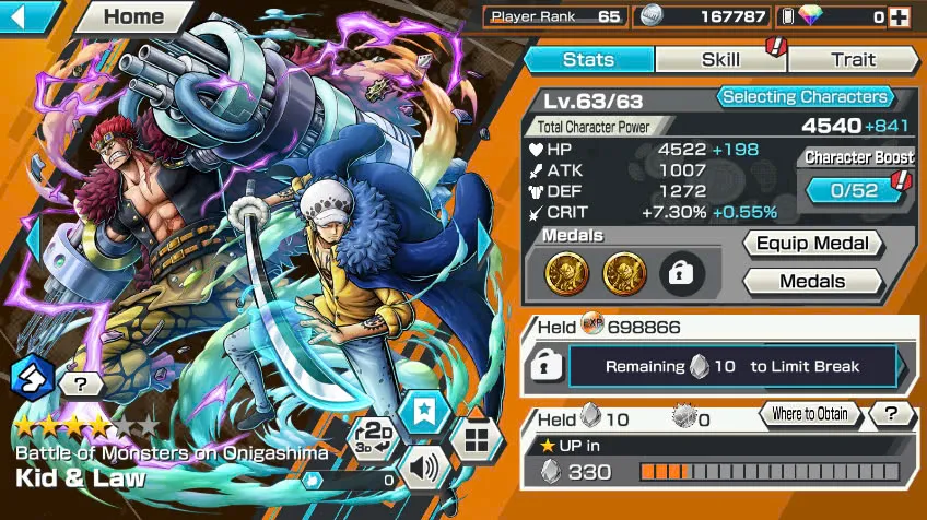 BR429-IOS+Android-Hyber Boost 63+Shank Full Boost 4+6 Ex(Garp+Lucci+Snake+Yamato v2 Boost 35/52+Kid Law)+Vip Medal-Color Medal+Support 158%+Ben Max+Craker Max+King Max+Young Ray Max+Koby+Tesoro+Egghead Zoro