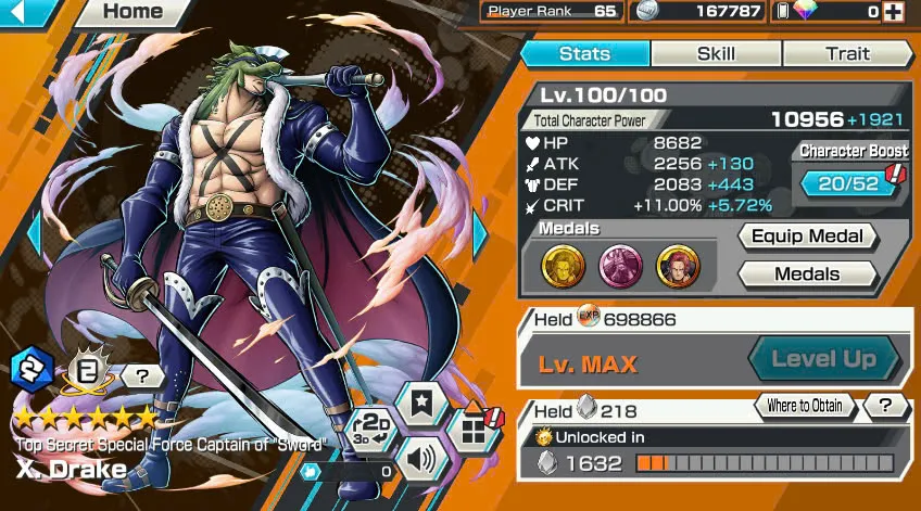 BR429-IOS+Android-Hyber Boost 63+Shank Full Boost 4+6 Ex(Garp+Lucci+Snake+Yamato v2 Boost 35/52+Kid Law)+Vip Medal-Color Medal+Support 158%+Ben Max+Craker Max+King Max+Young Ray Max+Koby+Tesoro+Egghead Zoro