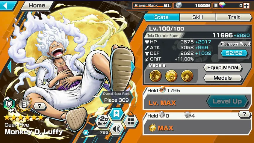 BR441-IOS+Android-Hyber Boost 57+Luffy Gear 5 Full Boost 4+4 Ex(Shank v2+Yamato Red+Yamato Hybrid)+Good Medal+Support 160%+Peros Pero Max+Nami Max+Robin+Kaku+Egghead Luffy+Sanji+Oden v2