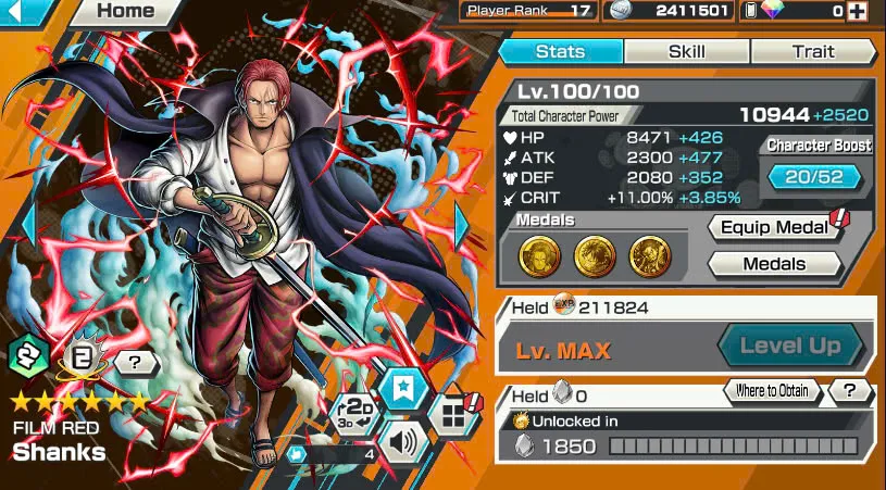BR448-IOS+Android-4 Ex Meta Max(Shank v4+Shank v3+Roger v2+Roger v1)+Good Medal+S-Bear Max+Rayleigh Max+Katakuri Max+Ben Beckman+Yasopp+Karasu+Jabra+Bluneo+Noland+S-Hawk