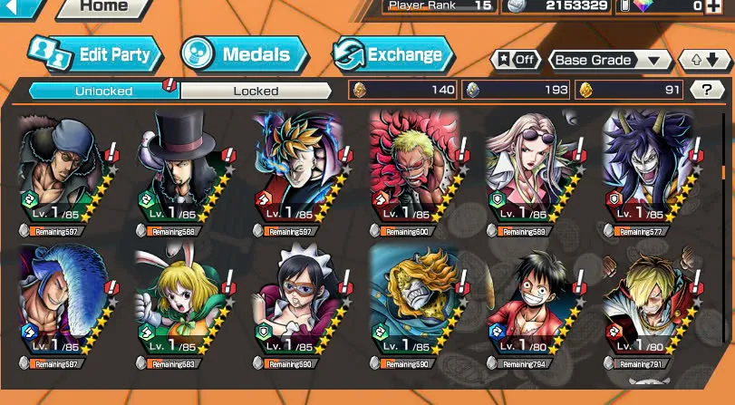 BR461-IOS+Android-5 Ex(Luffy Gear 5+Lucci+Zoro+Roger v2+Big Mom)+Good Medal Nice Item+Sanji Max+Egghead Luffy+Egghead Zoro+Egghead Sanji+S-Hawk+Jabra