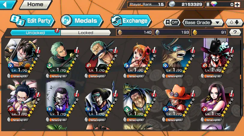 BR461-IOS+Android-5 Ex(Luffy Gear 5+Lucci+Zoro+Roger v2+Big Mom)+Good Medal Nice Item+Sanji Max+Egghead Luffy+Egghead Zoro+Egghead Sanji+S-Hawk+Jabra