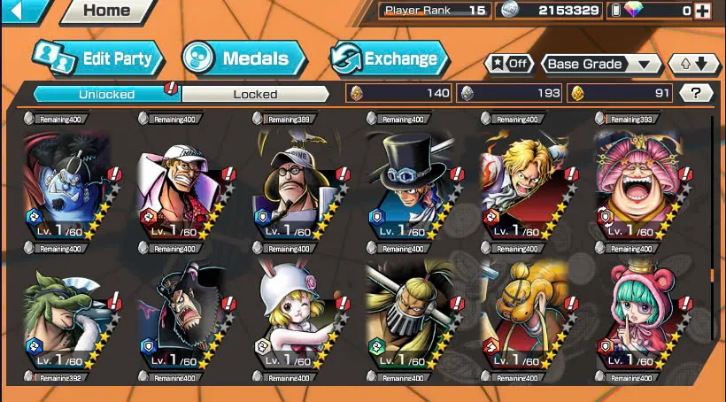BR461-IOS+Android-5 Ex(Luffy Gear 5+Lucci+Zoro+Roger v2+Big Mom)+Good Medal Nice Item+Sanji Max+Egghead Luffy+Egghead Zoro+Egghead Sanji+S-Hawk+Jabra