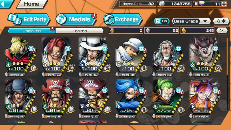 BR462-IOS+Android-Shank V4 Boost 3+5 Ex(Kuzan+Lucci+Roger v2+Roger v1)+Good Medal+Support 149%+Jabra Max+Kaku Max+Rayleigh Max+New Uta+Niji+Yonji+S-Bear