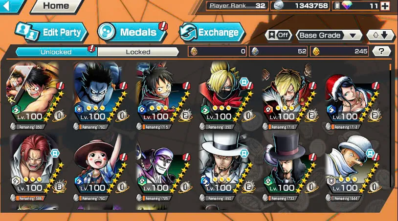 BR462-IOS+Android-Shank V4 Boost 3+5 Ex(Kuzan+Lucci+Roger v2+Roger v1)+Good Medal+Support 149%+Jabra Max+Kaku Max+Rayleigh Max+New Uta+Niji+Yonji+S-Bear