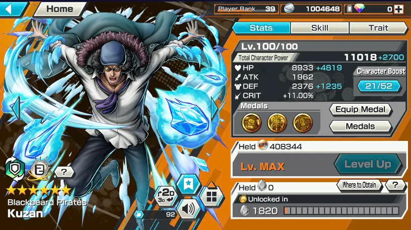 BR463-IOS+Android-Hyber Boost 24-Roger V2 Full Boost 4 52/52+5 Ex(Kuzan Max+Shank v4 Max+Roger v1 Max+Oden)+Good Medal+Nice Items+Support 156%+Egghead Zoro Max+Oden V2 Max+Rayleigh v3 Max+Donflamingo Max+Young Ray Max+Katakuri Max+Who Who Max+Craker Max