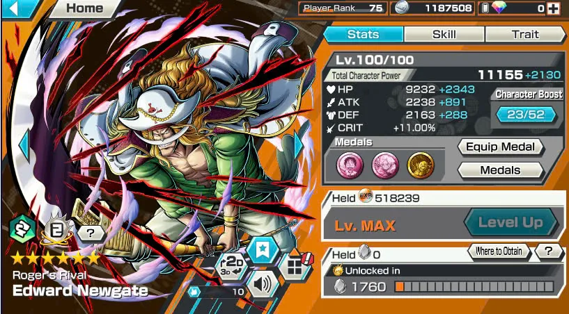 BR464-IOS+Android-Hyber Boost 66+Luffy Full Boost 4+5 Ex(Garp+Lucci+Roger v2+Kid Law)+Vip Medal+Support 164%+Many Bounty Festival Max(Sabo Stembede+Ben Beckman+King+Young Ray+Donflamingo)