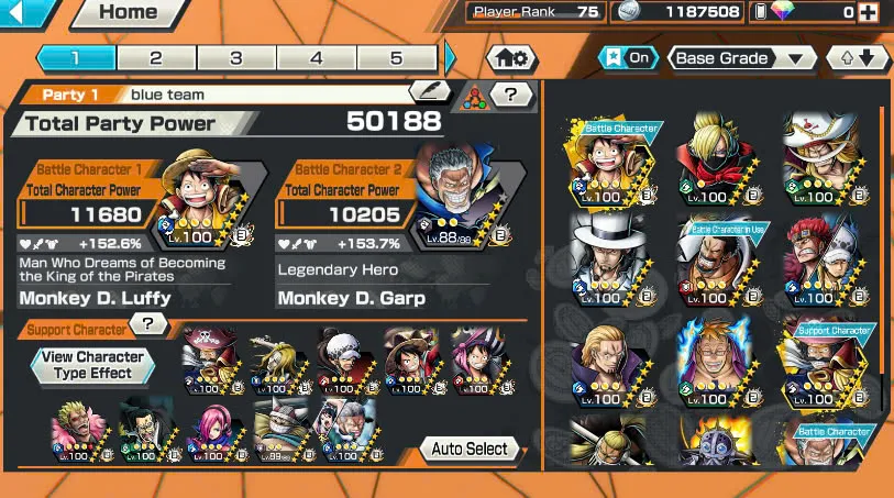 BR464-IOS+Android-Hyber Boost 66+Luffy Full Boost 4+5 Ex(Garp+Lucci+Roger v2+Kid Law)+Vip Medal+Support 164%+Many Bounty Festival Max(Sabo Stembede+Ben Beckman+King+Young Ray+Donflamingo)
