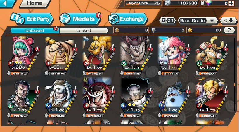 BR464-IOS+Android-Hyber Boost 66+Luffy Full Boost 4+5 Ex(Garp+Lucci+Roger v2+Kid Law)+Vip Medal+Support 164%+Many Bounty Festival Max(Sabo Stembede+Ben Beckman+King+Young Ray+Donflamingo)