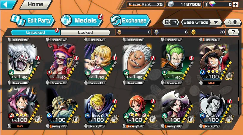 BR464-IOS+Android-Hyber Boost 66+Luffy Full Boost 4+5 Ex(Garp+Lucci+Roger v2+Kid Law)+Vip Medal+Support 164%+Many Bounty Festival Max(Sabo Stembede+Ben Beckman+King+Young Ray+Donflamingo)