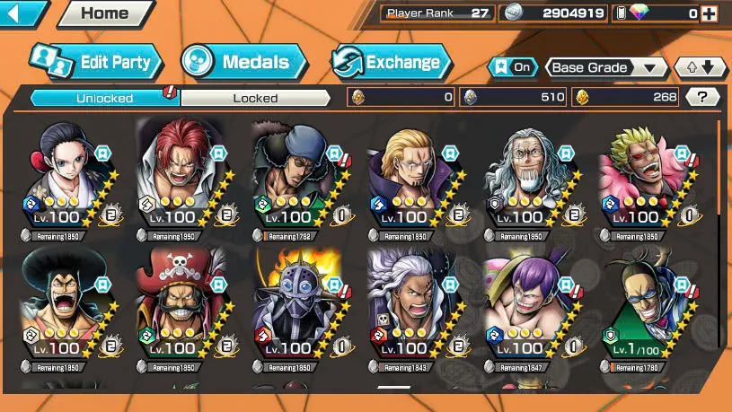 BR465-IOS+Android-2 Ex Meta Max(Shank v4+Roger)+Good Medal+Support 135%+Oden Max+Rayleigh Max+King Max+Robin Max+Craker Max+Donflamingo Max+Young Ray Max+Jabra+S-Beard