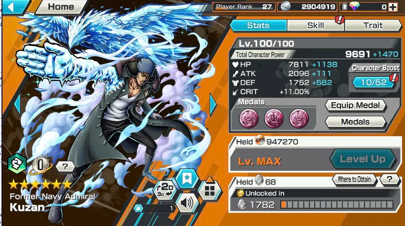 BR465-IOS+Android-2 Ex Meta Max(Shank v4+Roger)+Good Medal+Support 135%+Oden Max+Rayleigh Max+King Max+Robin Max+Craker Max+Donflamingo Max+Young Ray Max+Jabra+S-Beard