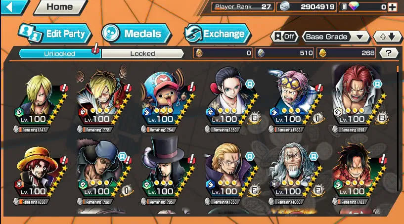 BR465-IOS+Android-2 Ex Meta Max(Shank v4+Roger)+Good Medal+Support 135%+Oden Max+Rayleigh Max+King Max+Robin Max+Craker Max+Donflamingo Max+Young Ray Max+Jabra+S-Beard