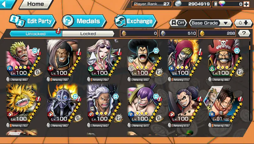 BR465-IOS+Android-2 Ex Meta Max(Shank v4+Roger)+Good Medal+Support 135%+Oden Max+Rayleigh Max+King Max+Robin Max+Craker Max+Donflamingo Max+Young Ray Max+Jabra+S-Beard