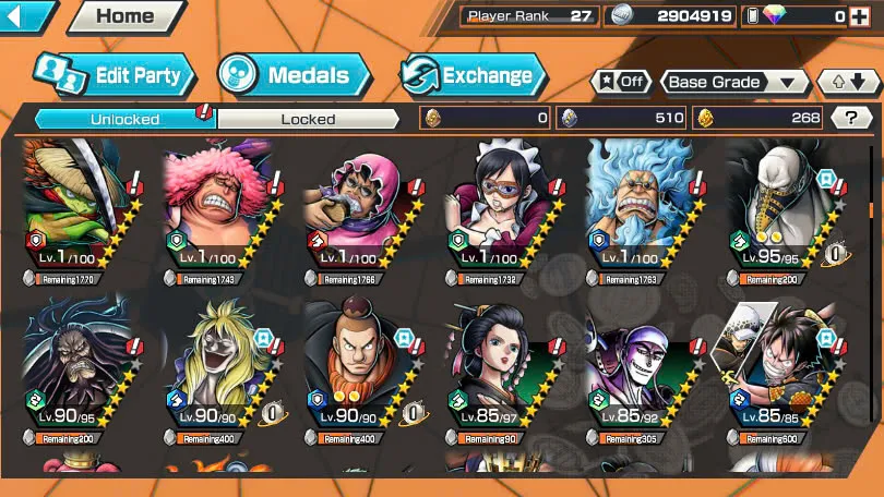 BR465-IOS+Android-2 Ex Meta Max(Shank v4+Roger)+Good Medal+Support 135%+Oden Max+Rayleigh Max+King Max+Robin Max+Craker Max+Donflamingo Max+Young Ray Max+Jabra+S-Beard