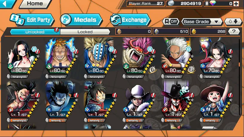 BR465-IOS+Android-2 Ex Meta Max(Shank v4+Roger)+Good Medal+Support 135%+Oden Max+Rayleigh Max+King Max+Robin Max+Craker Max+Donflamingo Max+Young Ray Max+Jabra+S-Beard