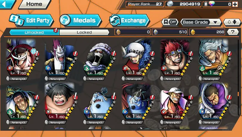 BR465-IOS+Android-2 Ex Meta Max(Shank v4+Roger)+Good Medal+Support 135%+Oden Max+Rayleigh Max+King Max+Robin Max+Craker Max+Donflamingo Max+Young Ray Max+Jabra+S-Beard