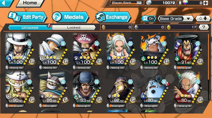 BR471-IOS+Android-6 Ex(Lucci+Snake+Roger+Kuzan+White Beard+Oden)+Good Medal+Support 142%+S-Bear Max+Kaku Max+Pacifista+Broggy+S-Hawk+Yonji+Niji+Egghead Zoro