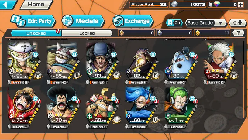 BR471-IOS+Android-6 Ex(Lucci+Snake+Roger+Kuzan+White Beard+Oden)+Good Medal+Support 142%+S-Bear Max+Kaku Max+Pacifista+Broggy+S-Hawk+Yonji+Niji+Egghead Zoro