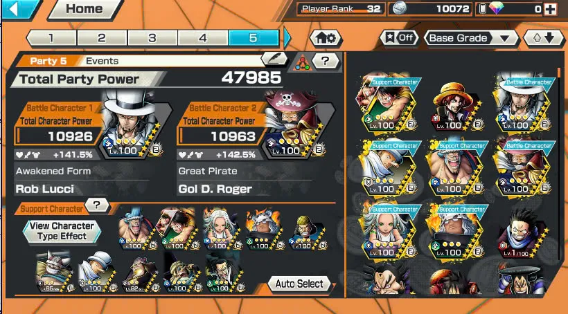 BR471-IOS+Android-6 Ex(Lucci+Snake+Roger+Kuzan+White Beard+Oden)+Good Medal+Support 142%+S-Bear Max+Kaku Max+Pacifista+Broggy+S-Hawk+Yonji+Niji+Egghead Zoro