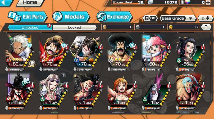 BR471-IOS+Android-6 Ex(Lucci+Snake+Roger+Kuzan+White Beard+Oden)+Good Medal+Support 142%+S-Bear Max+Kaku Max+Pacifista+Broggy+S-Hawk+Yonji+Niji+Egghead Zoro