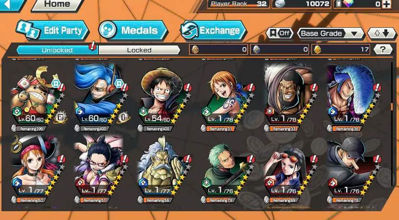 BR471-IOS+Android-6 Ex(Lucci+Snake+Roger+Kuzan+White Beard+Oden)+Good Medal+Support 142%+S-Bear Max+Kaku Max+Pacifista+Broggy+S-Hawk+Yonji+Niji+Egghead Zoro