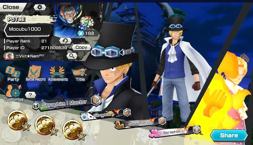 BR473-IOS+Android-3 Ex Max(Garp+Sabo+Kuzan)+851 Fragment+Good Medal+Support 130%+Broggy+Kalgara+Egghead Luffy+Egghead Zoro+Egghead Sanji+Ulti+S-Bear+Oden v2+Bluneo