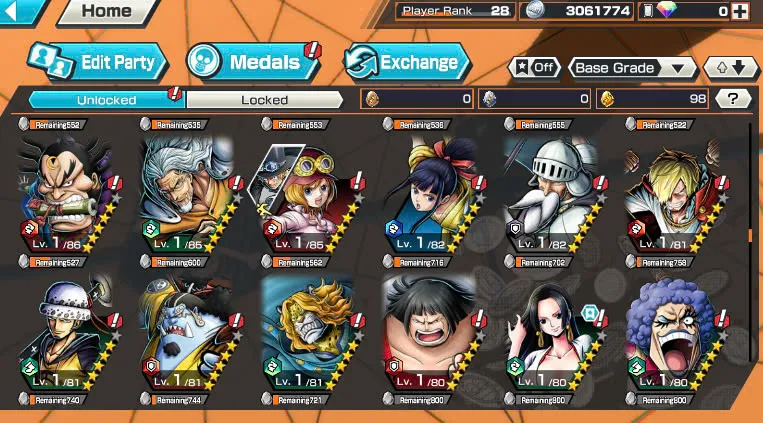 BR474-IOS+Android-5 Ex Max(Shank v4+Roger v2+Kaido+Yamato+Big Mom)+Good Medal+Support 149%+S-Bear Max+King Max+Ulti Max+Law oni Max+Craker Max+Peros Pero Max+Katakuri Max+D.Garp Max