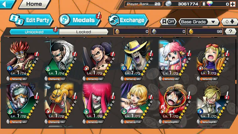 BR474-IOS+Android-5 Ex Max(Shank v4+Roger v2+Kaido+Yamato+Big Mom)+Good Medal+Support 149%+S-Bear Max+King Max+Ulti Max+Law oni Max+Craker Max+Peros Pero Max+Katakuri Max+D.Garp Max