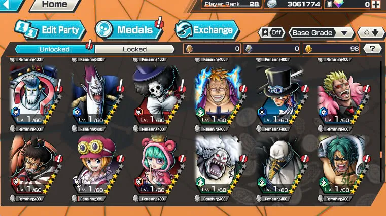 BR474-IOS+Android-5 Ex Max(Shank v4+Roger v2+Kaido+Yamato+Big Mom)+Good Medal+Support 149%+S-Bear Max+King Max+Ulti Max+Law oni Max+Craker Max+Peros Pero Max+Katakuri Max+D.Garp Max