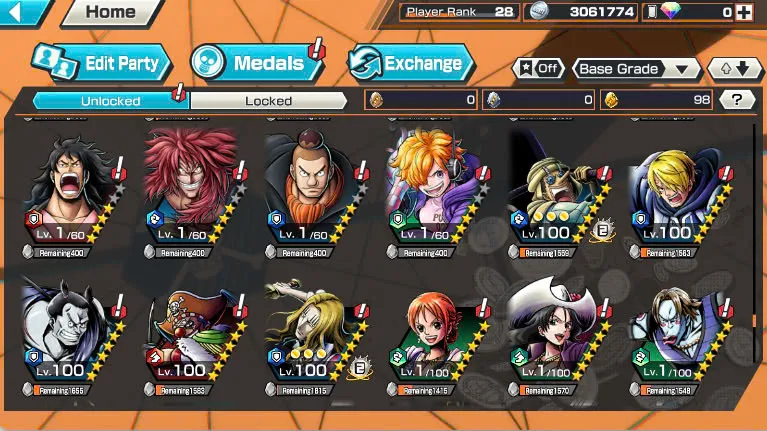 BR474-IOS+Android-5 Ex Max(Shank v4+Roger v2+Kaido+Yamato+Big Mom)+Good Medal+Support 149%+S-Bear Max+King Max+Ulti Max+Law oni Max+Craker Max+Peros Pero Max+Katakuri Max+D.Garp Max
