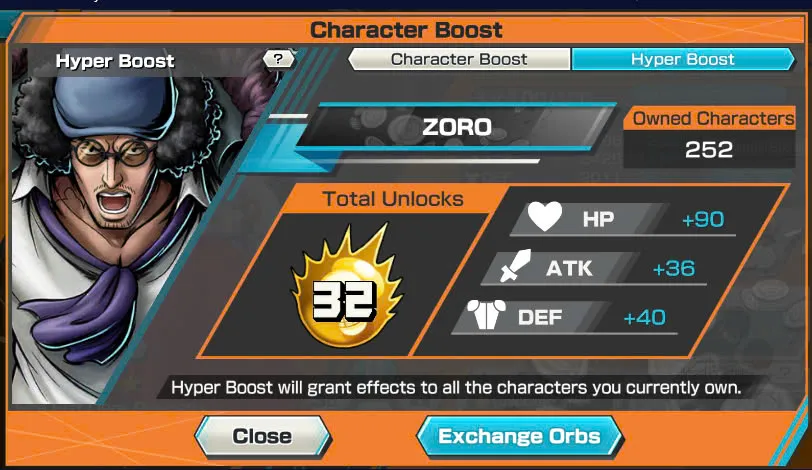 BR475-IOS+Android-Hyber Boost 32+4 Ex Max(Kuzan+Yamato Ace+Kid Law+Big Mom)+Good Medal+Support 158%+Uta v2+Uta v3+Uta v1+Jabra+Kaku+Sanji+Young Ray+King Alber+Carrot+Brook
