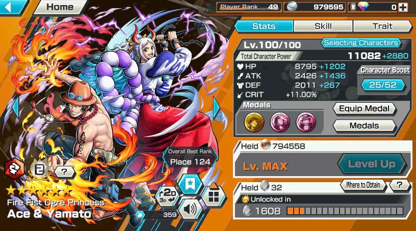 BR475-IOS+Android-Hyber Boost 32+4 Ex Max(Kuzan+Yamato Ace+Kid Law+Big Mom)+Good Medal+Support 158%+Uta v2+Uta v3+Uta v1+Jabra+Kaku+Sanji+Young Ray+King Alber+Carrot+Brook