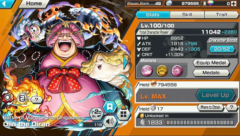 BR475-IOS+Android-Hyber Boost 32+4 Ex Max(Kuzan+Yamato Ace+Kid Law+Big Mom)+Good Medal+Support 158%+Uta v2+Uta v3+Uta v1+Jabra+Kaku+Sanji+Young Ray+King Alber+Carrot+Brook