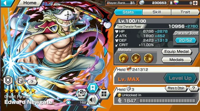 BR477-IOS+Android-4 Ex(Shank v4+Yamato Ace+Kid Law+White Beard)+Good Medal+Suppot 146%+Sanji+Rayleigh+Jabra+Uta+S-Bear+S-Hawk+Karasu