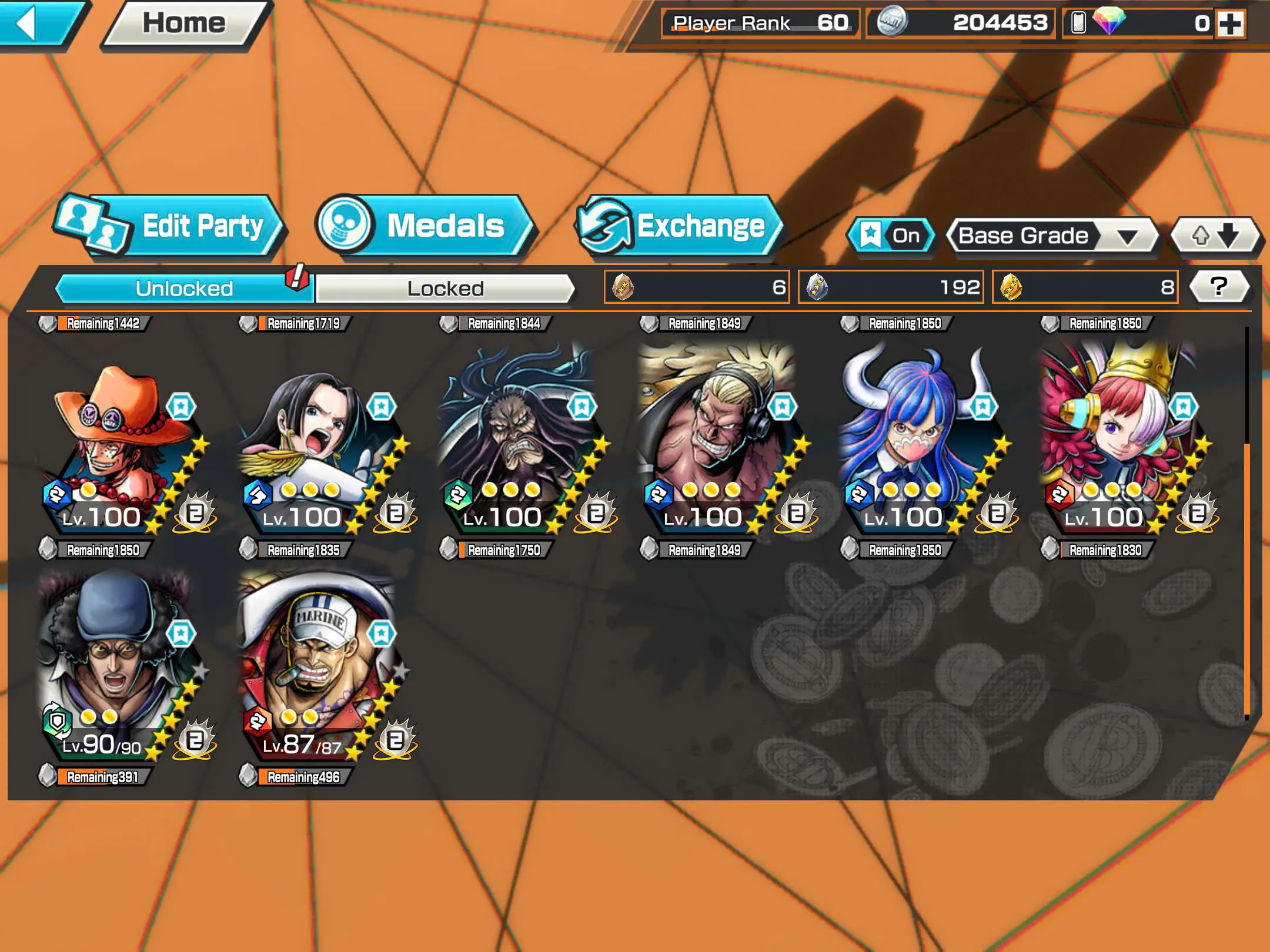 BR482-IOS+Android-Hyber Boost 43+5 Ex(Kuzan+Akainu+Luffy+White Beard+Shank v2)+Good Medal(Color Medal)+Support 162%+Bullet Max+Boa Max+Uta Max+Ulti Max+Sabo Stempede Max+Young Ray Max