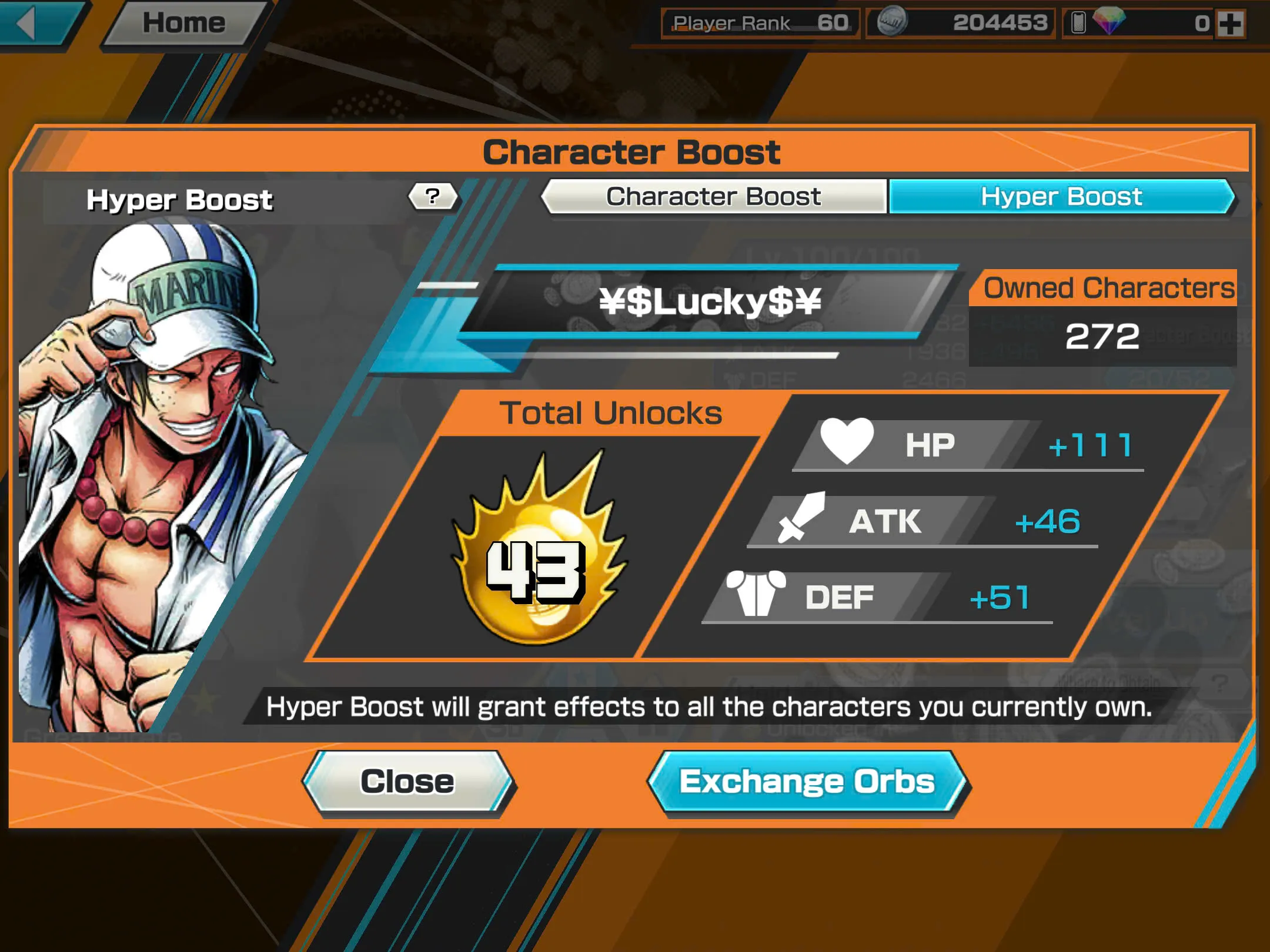 BR482-IOS+Android-Hyber Boost 43+5 Ex(Kuzan+Akainu+Luffy+White Beard+Shank v2)+Good Medal(Color Medal)+Support 162%+Bullet Max+Boa Max+Uta Max+Ulti Max+Sabo Stempede Max+Young Ray Max