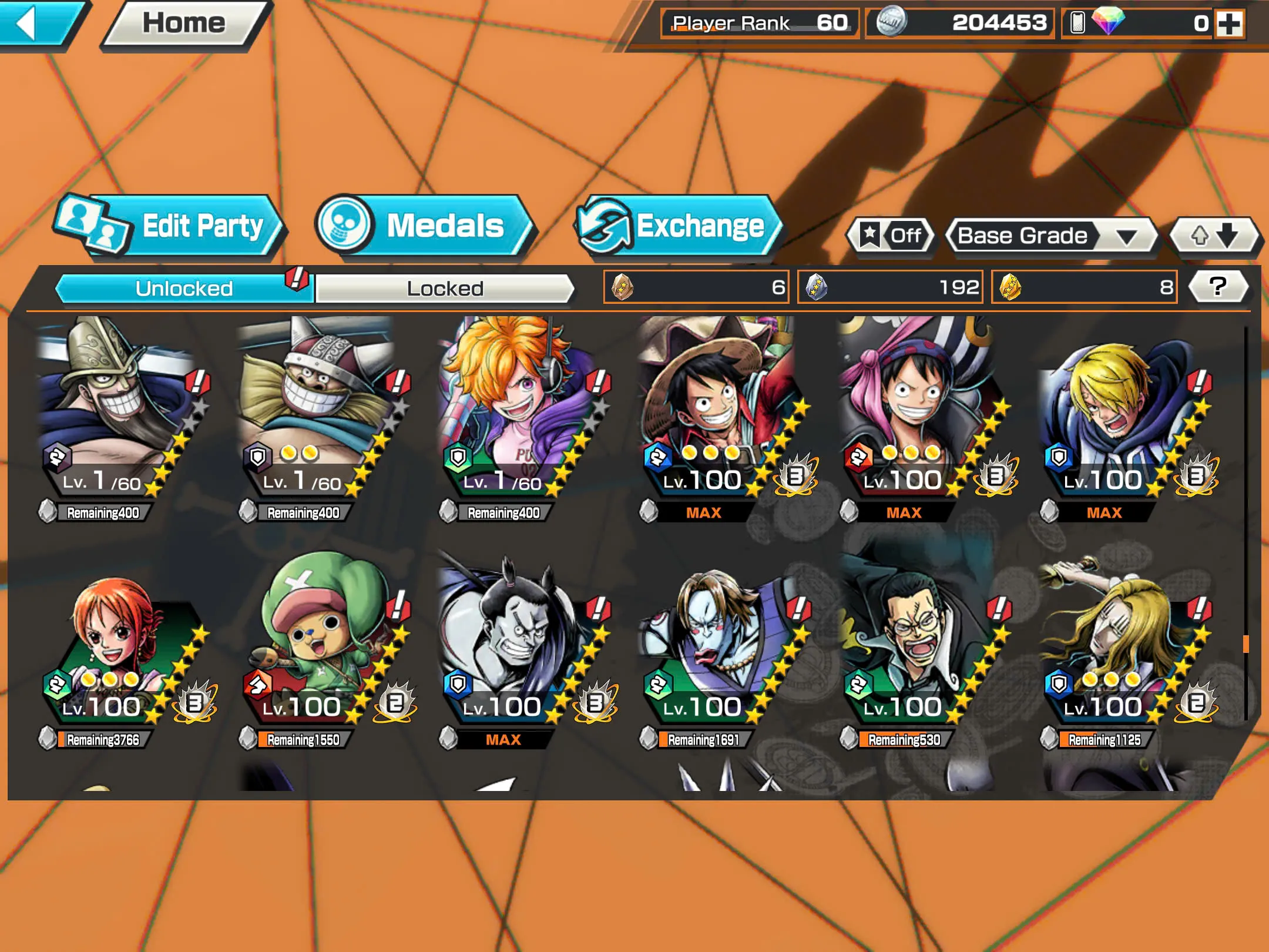 BR482-IOS+Android-Hyber Boost 43+5 Ex(Kuzan+Akainu+Luffy+White Beard+Shank v2)+Good Medal(Color Medal)+Support 162%+Bullet Max+Boa Max+Uta Max+Ulti Max+Sabo Stempede Max+Young Ray Max