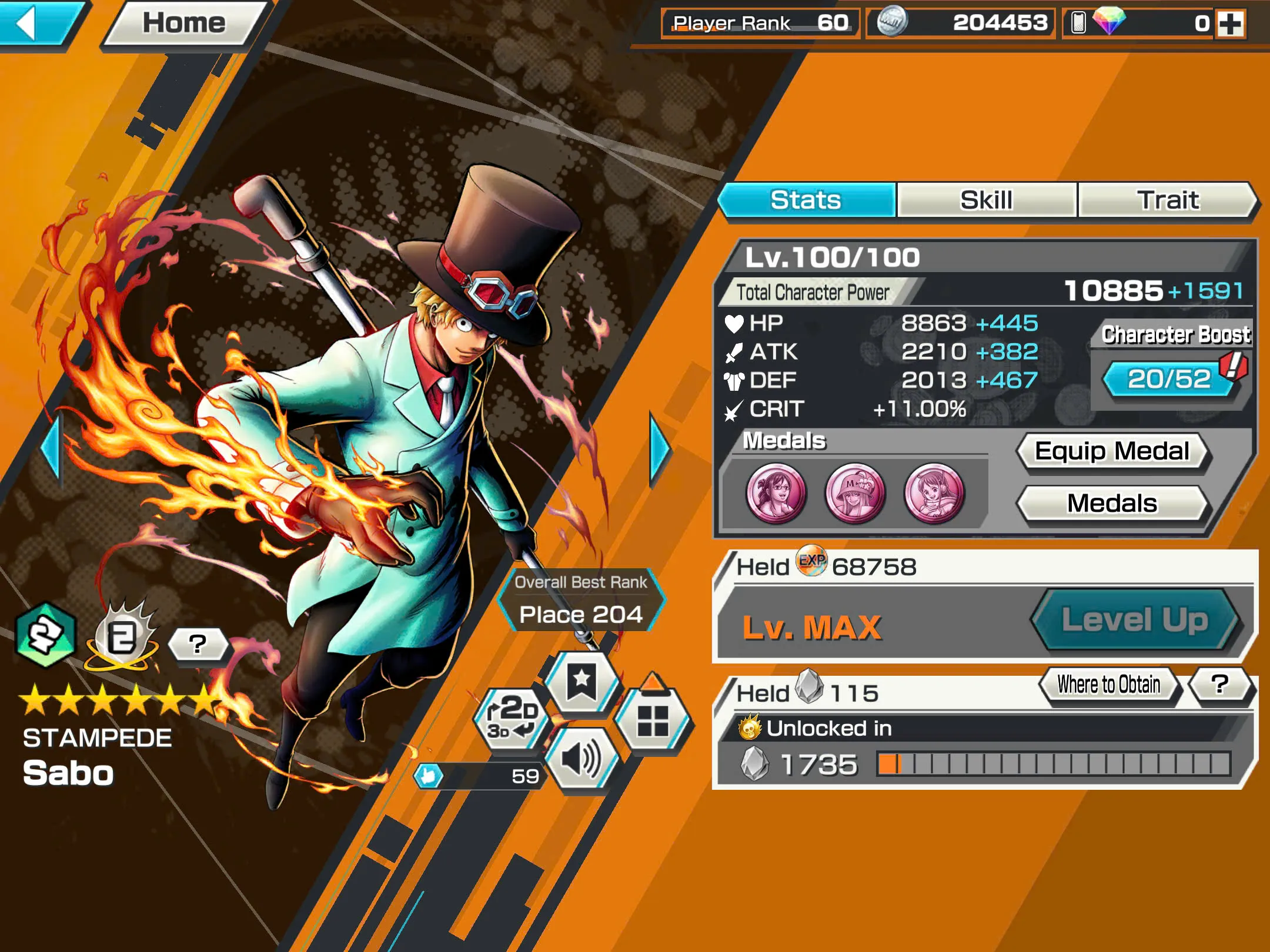 BR482-IOS+Android-Hyber Boost 43+5 Ex(Kuzan+Akainu+Luffy+White Beard+Shank v2)+Good Medal(Color Medal)+Support 162%+Bullet Max+Boa Max+Uta Max+Ulti Max+Sabo Stempede Max+Young Ray Max