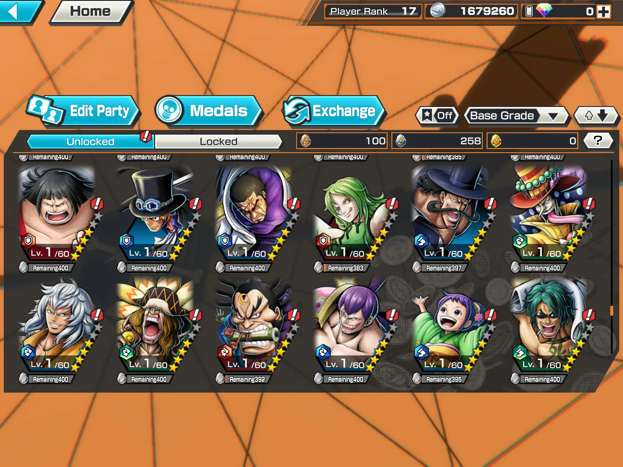 BR480-IOS+Android-5/4 Ex Meta Max(Garp+Sabo+Kuzan+Lucci+Kaido)+Good Medal+Nice Items+Koby+Yonji+Ichiji+S-Bear+Robin+Egghead Zoro+Egghead Luffy+Kalgara+Noland