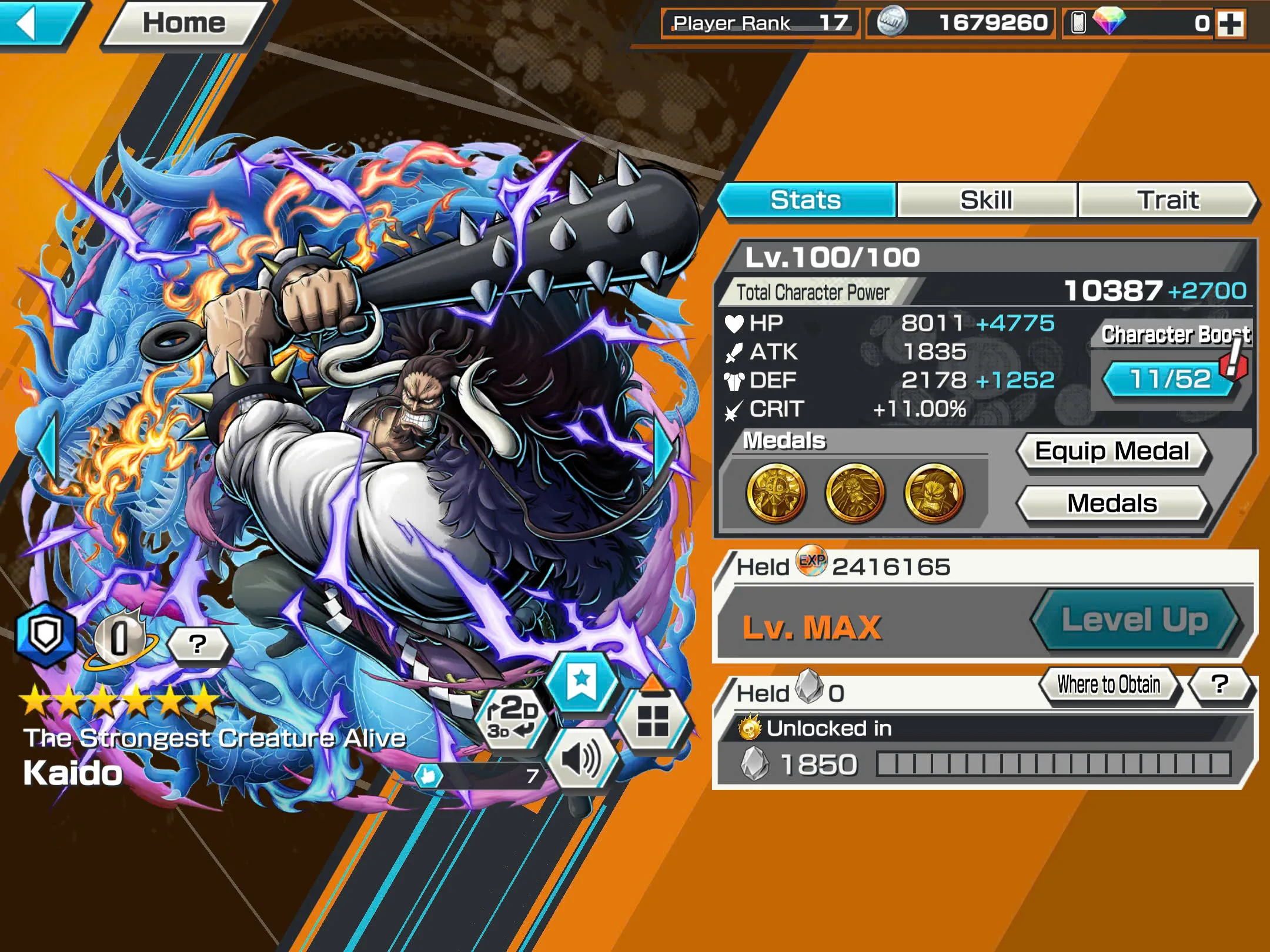 BR480-IOS+Android-5/4 Ex Meta Max(Garp+Sabo+Kuzan+Lucci+Kaido)+Good Medal+Nice Items+Koby+Yonji+Ichiji+S-Bear+Robin+Egghead Zoro+Egghead Luffy+Kalgara+Noland