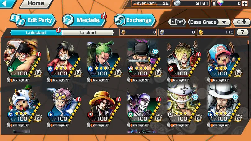 BR486-IOS+Android-Hyber 11-3 Ex Max 11k Power(Lucci+White Beard+Zoro)+Good Medal(Color Medal)+Support 153%+Carrot Boost 3+Rayleigh Max+Uta v3+Sasaki Max+Who Who+King+Egghead Zoro