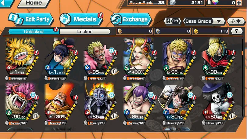 BR486-IOS+Android-Hyber 11-3 Ex Max 11k Power(Lucci+White Beard+Zoro)+Good Medal(Color Medal)+Support 153%+Carrot Boost 3+Rayleigh Max+Uta v3+Sasaki Max+Who Who+King+Egghead Zoro