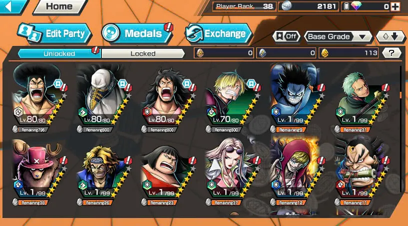 BR486-IOS+Android-Hyber 11-3 Ex Max 11k Power(Lucci+White Beard+Zoro)+Good Medal(Color Medal)+Support 153%+Carrot Boost 3+Rayleigh Max+Uta v3+Sasaki Max+Who Who+King+Egghead Zoro